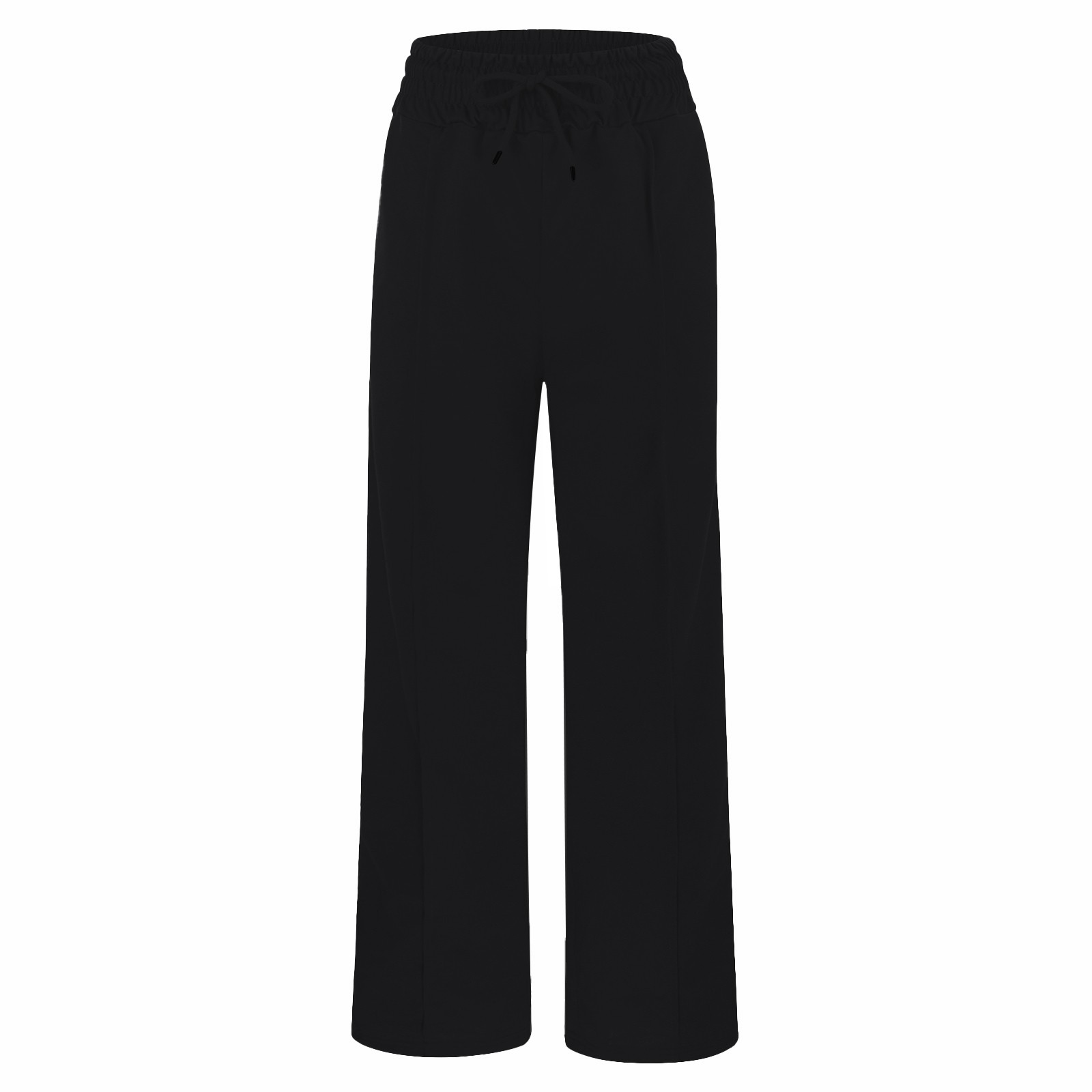 thumbnail image 4 of Pantalones largos casuales de cintura alta con cordón para mujer - Pantalones anchos y holgados, 4 of 5